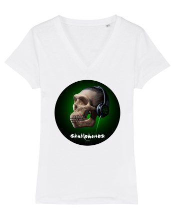 Craniu cu casti - skullphones 18 White