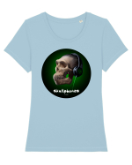 Craniu cu casti - skullphones 18 Tricou mânecă scurtă guler larg fitted Damă Expresser