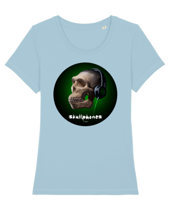 Craniu cu casti - skullphones 18 Sky Blue