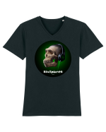 Craniu cu casti - skullphones 18 Tricou mânecă scurtă guler V Bărbat Presenter