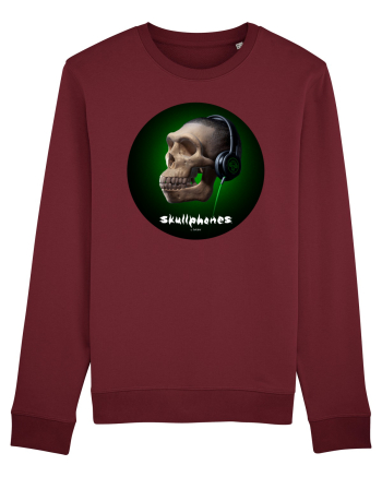Craniu cu casti - skullphones 18 Burgundy