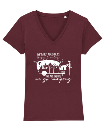 We Are Not Alcoholics Funny Camping Burgundy