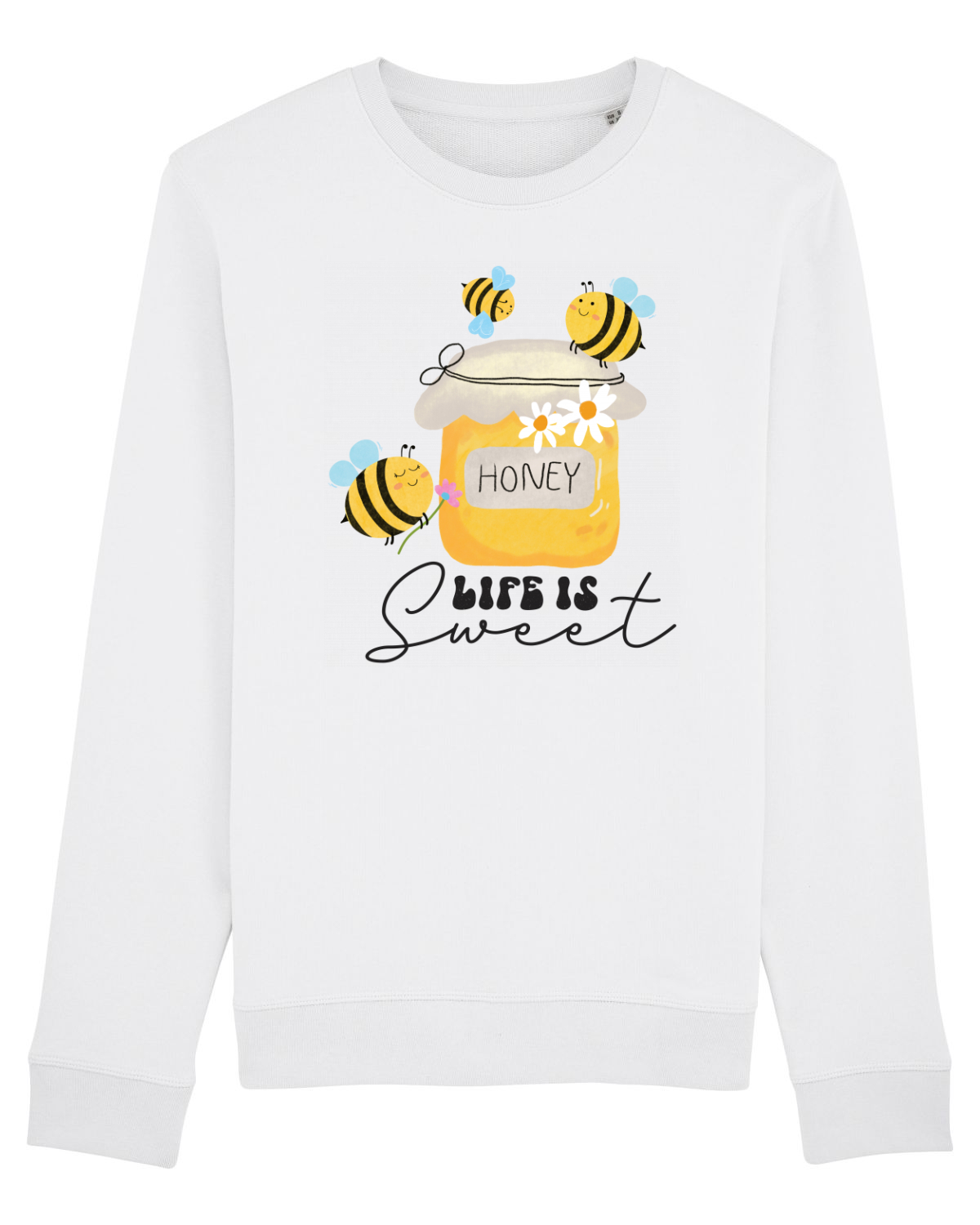 Bluză mânecă lungă Unisex Rise White