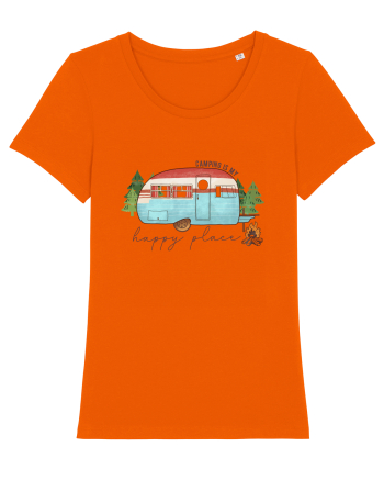 Camping is my happy place Bright Orange