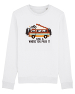 Home is where you park it Bluză mânecă lungă Unisex Rise