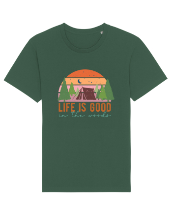 Life is good in the woods Bottle Green