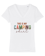 This is my camping shirt Tricou mânecă scurtă guler V Damă Evoker