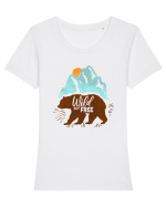 Wild and Free Tricou mânecă scurtă guler larg fitted Damă Expresser