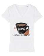 Energy Milk and Coffee Tricou mânecă scurtă guler V Damă Evoker