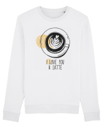 I Love You A Latte Bluză mânecă lungă Unisex Rise