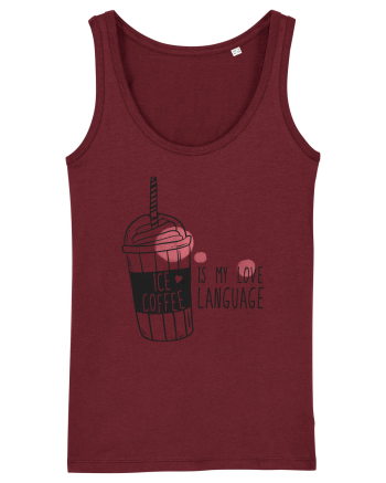 Ice Coffee is My Love Language Burgundy