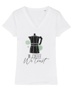 A Cup of Get Shit Done Tricou mânecă scurtă guler V Damă Evoker