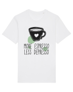 More Espresso Less Depresso Tricou mânecă scurtă Unisex Rocker