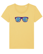 Summer Vibes Tricou mânecă scurtă guler larg fitted Damă Expresser