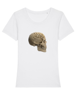 Craniu (cu creier) skullbrain 02 Tricou mânecă scurtă guler larg fitted Damă Expresser
