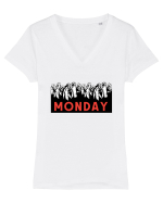 Monday Tricou mânecă scurtă guler V Damă Evoker