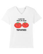 I Love You From My Head Tomatoes Tricou mânecă scurtă guler V Bărbat Presenter