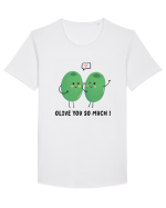 Olive You So Much! Tricou mânecă scurtă guler larg Bărbat Skater