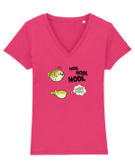 HODL HODL HODL Tricou mânecă scurtă guler V Damă Evoker