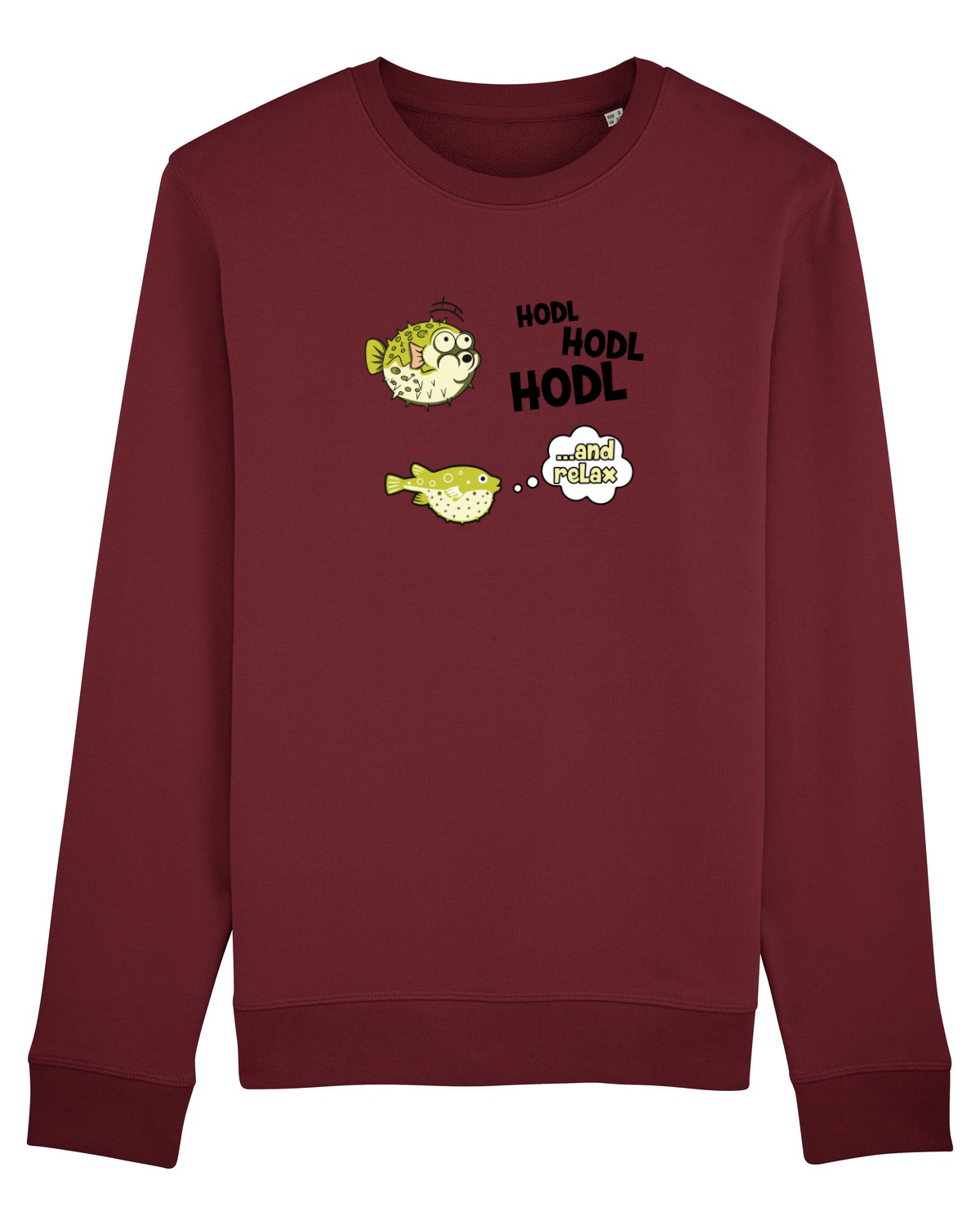 Bluză mânecă lungă Unisex Rise Burgundy