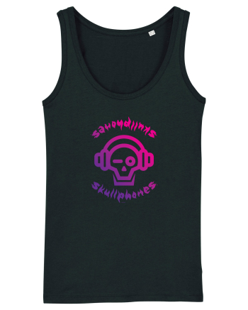 Craniu cu casti - skullphones logo Black