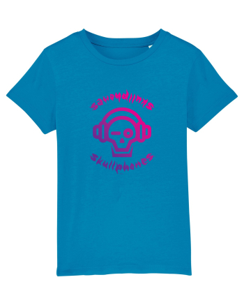 Craniu cu casti - skullphones logo Azur