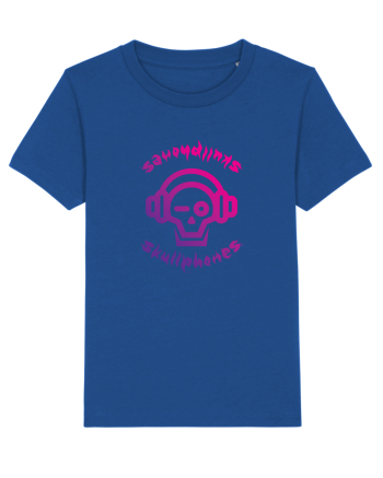 Craniu cu casti - skullphones logo Majorelle Blue