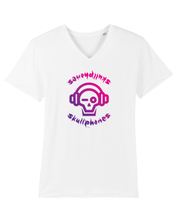Craniu cu casti - skullphones logo White