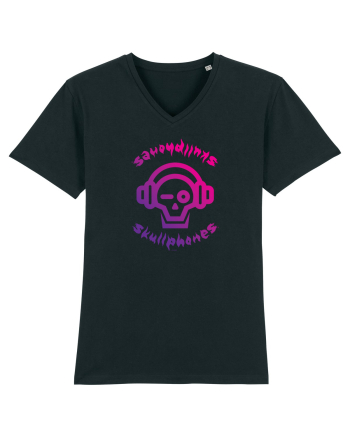 Craniu cu casti - skullphones logo Black