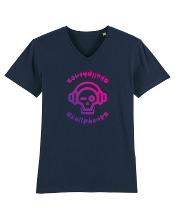Craniu cu casti - skullphones logo French Navy