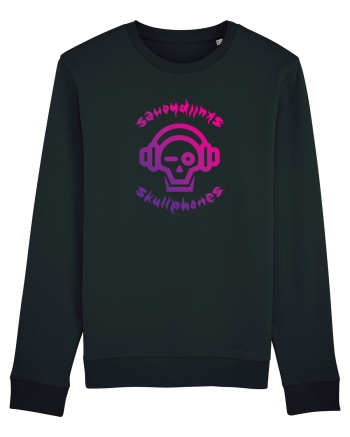 Craniu cu casti - skullphones logo Black