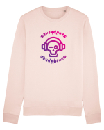Craniu cu casti - skullphones logo Bluză mânecă lungă Unisex Rise