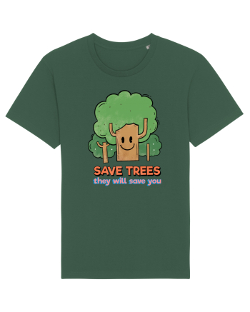 Save Trees, They will Save You Bottle Green