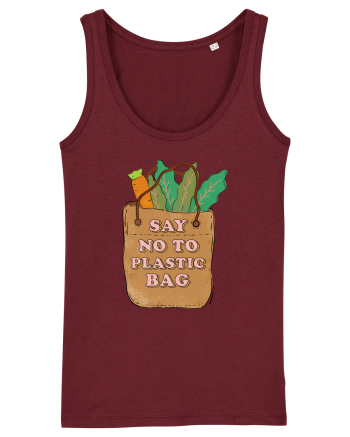Say No to Plastic Bag Burgundy