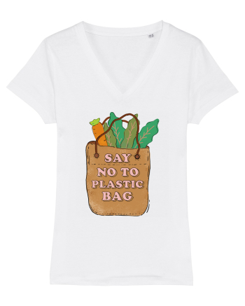 Say No to Plastic Bag White