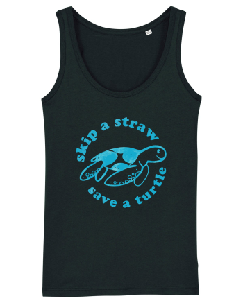 Skip a Straw Save a Turtle Black