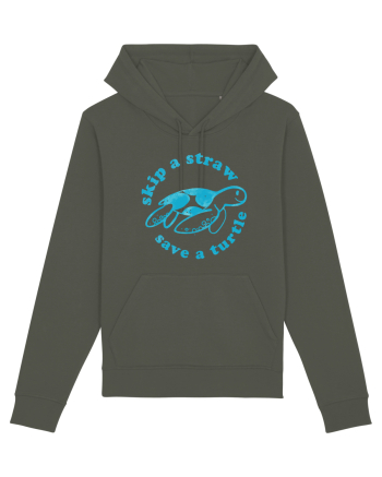 Skip a Straw Save a Turtle Khaki
