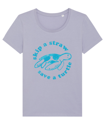 Skip a Straw Save a Turtle Lavender