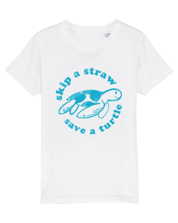 Skip a Straw Save a Turtle White