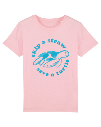 Skip a Straw Save a Turtle Cotton Pink