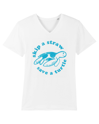 Skip a Straw Save a Turtle White