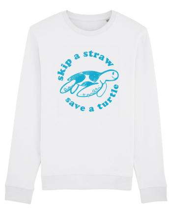 Skip a Straw Save a Turtle White