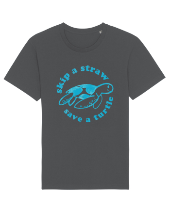 Skip a Straw Save a Turtle Anthracite