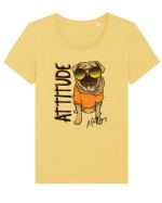 Cu atitudine - Attitude matters Tricou mânecă scurtă guler larg fitted Damă Expresser