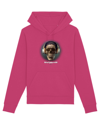 Craniu cu casti - skullphones 01 Raspberry