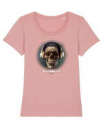 Craniu cu casti - skullphones 01 Tricou mânecă scurtă guler larg fitted Damă Expresser
