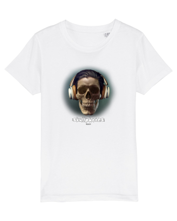 Craniu cu casti - skullphones 01 White