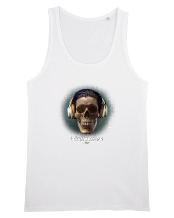 Craniu cu casti - skullphones 01 White
