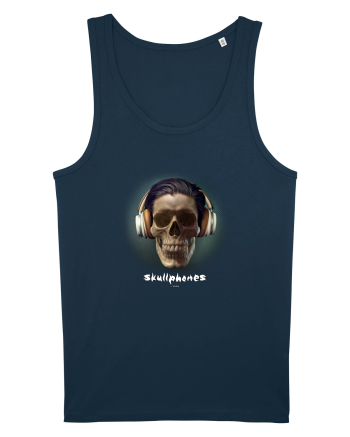 Craniu cu casti - skullphones 01 Navy