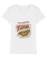 În caz că mă căutați, sunt plecat după fluturi Tricou mânecă scurtă guler V Damă Evoker